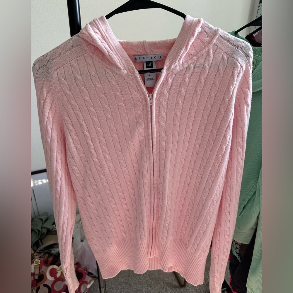 GAP Light Pink Cable Knit Sweater